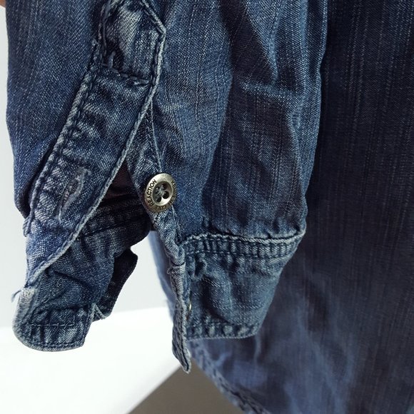 Kenneth Cole Reaction 🌸 Women sz S 🌸 Denim Jeans Dress 🌸 Long Sleeves Blue - Picture 7 of 12